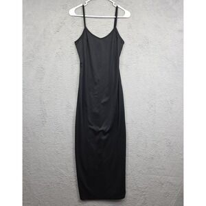 Y2K Rampage Slip Dress Womens M Black Capsule Minimalist Elegant Timeless Maxi